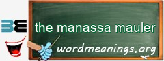 WordMeaning blackboard for the manassa mauler